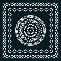 écharpe bandana motif tribal. conception pour hijab femme, tapis boho, bandana, cravates, batik, tapis, châle, taie d'oreiller. style de conception de motif carré vecteur