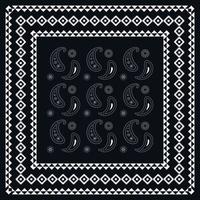 conception d'écharpe bandana paisley pour femme hijab, tapis boho, bandana, cravates, batik, tapis, châle, taie d'oreiller. motif carré vecteur