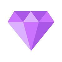 icône de vecteur de gemme violet isolé sur fond blanc