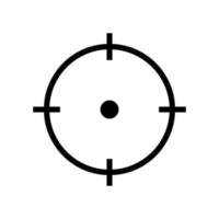 icône de vecteur noir cible isolé sur fond blanc