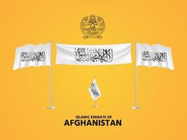 émirat islamique des éléments vectoriels de l'afghanistan. État islamique taliban. drapeau taliban afghan, logo et vecteur d'identité.