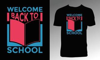 conception de t-shirt de retour à l'école vecteur