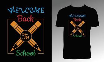 conception de t-shirt de retour à l'école vecteur