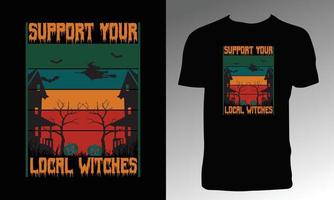 conception de t-shirt d'halloween vecteur