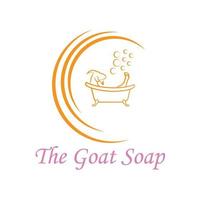 conception de vecteur de savon de chèvre logo