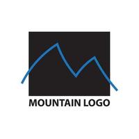 logo de montagne avec lettre m vecteur