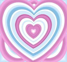 illustration lumineuse de vecteur de coeur abstrait. couleurs blanc, rose et bleu.