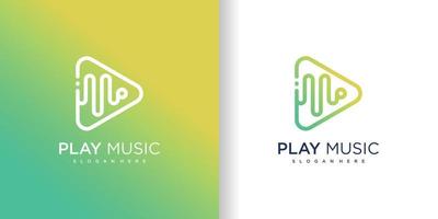 création de logo de musique avec vecteur premium de style concept moderne