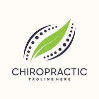 création de logo chiropratique avec vecteur premium de concept moderne