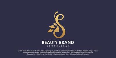 création de logo lettre s avec vecteur premium de concept de beauté