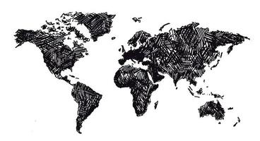 carte du monde, illustrations vectorielles. vecteur