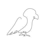 illustration graphiques vectoriels de conception abstraite sur dessin au trait forme oiseau d'amour vecteur