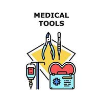 illustration de couleur de concept de vecteur d'outils médicaux