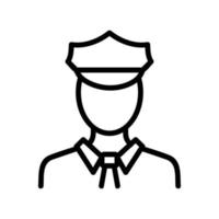 vecteur d'icône de police. illustration de symbole de contour isolé