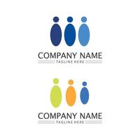 logo de personnes, équipe, succès, travail de personnes, groupe et communauté, vecteur de logo d'entreprise et d'entreprise et soins de conception, icône de la famille logo de réussite