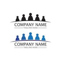 logo de personnes, équipe, succès, travail de personnes, groupe et communauté, vecteur de logo d'entreprise et d'entreprise et soins de conception, icône de la famille logo de réussite