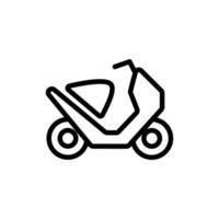 vecteur d'icône de cyclomoteur. illustration de symbole de contour isolé