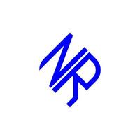 conception créative de logo de lettre nr avec graphique vectoriel