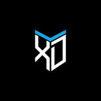 conception créative de logo de lettre xd avec graphique vectoriel