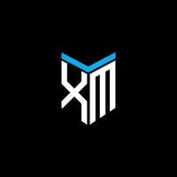 conception créative de logo de lettre xm avec graphique vectoriel