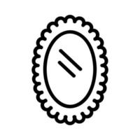 miroir icône vecteur. illustration de symbole de contour isolé vecteur