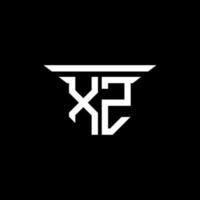 conception créative de logo de lettre xz avec graphique vectoriel