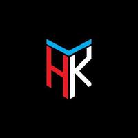 conception créative de logo de lettre hk avec graphique vectoriel