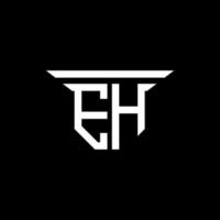 conception créative de logo de lettre eh avec graphique vectoriel