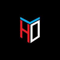 conception créative de logo de lettre ho avec graphique vectoriel