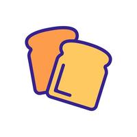 vecteur d'icône de pain grillé. illustration de symbole de contour isolé