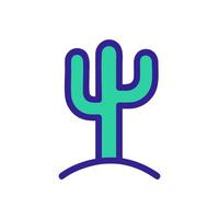 vecteur d'icône de cactus. illustration de symbole de contour isolé