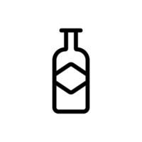 vecteur d'icône de whisky. illustration de symbole de contour isolé