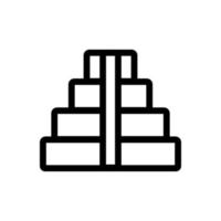 vecteur d'icône de pyramide. illustration de symbole de contour isolé