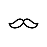 vecteur d'icône de moustache. illustration de symbole de contour isolé