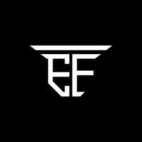 conception créative de logo de lettre ef avec graphique vectoriel