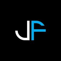 création de logo de lettre jf avec graphique vectoriel