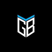 conception créative de logo de lettre gb avec graphique vectoriel