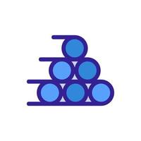 vecteur d'icône de tuyaux métallurgiques. illustration de symbole de contour isolé