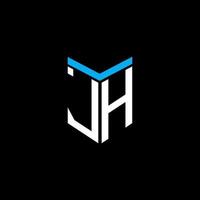 création de logo de lettre jh avec graphique vectoriel