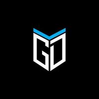conception créative de logo de lettre gd avec graphique vectoriel
