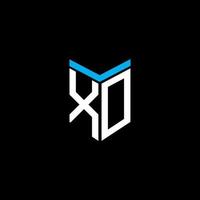 conception créative de logo de lettre xo avec graphique vectoriel