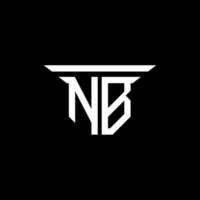 conception créative de logo de lettre nb avec graphique vectoriel