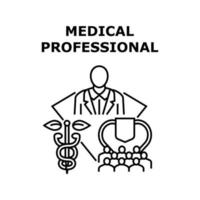 illustration vectorielle d'icône professionnelle médicale