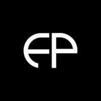 conception créative de logo de lettre fp avec graphique vectoriel