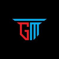 conception créative de logo de lettre gm avec graphique vectoriel