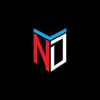 conception créative de logo de lettre nd avec graphique vectoriel
