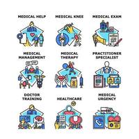 illustration vectorielle d'icône de concept de service médical vecteur