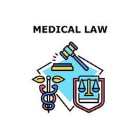 illustration de couleur de concept de vecteur de droit médical