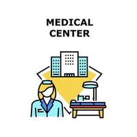 illustration de couleur de concept de vecteur de centre médical