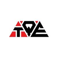 création de logo de lettre triangle tqe avec forme de triangle. monogramme de conception de logo triangle tqe. modèle de logo vectoriel triangle tqe avec couleur rouge. tqe logo triangulaire logo simple, élégant et luxueux. tqe